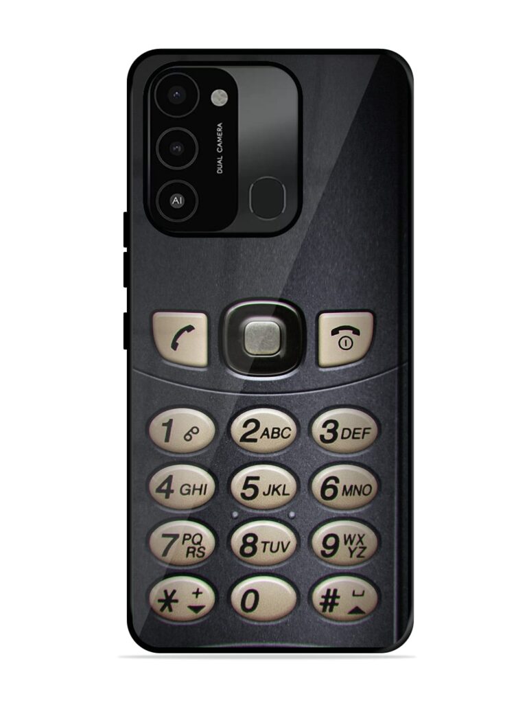 Retro Cell Phone Art Glossy Metal Phone Cover for Tecno Spark Go (2022) Zapvi