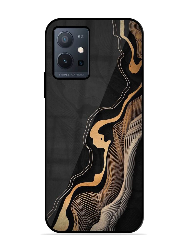 Abstract Art Glossy Metal TPU Phone Cover for Vivo T1 (5G) Zapvi