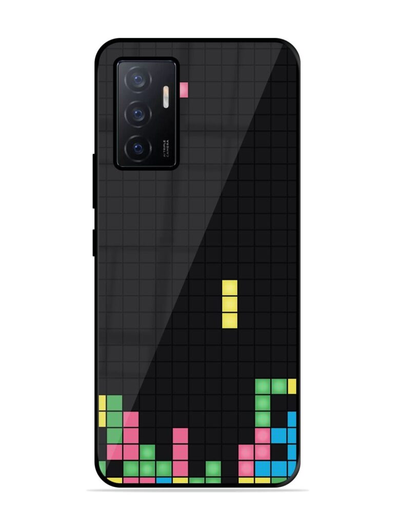 Square Game Glossy Metal TPU Phone Cover for Vivo V23E (5G) Zapvi