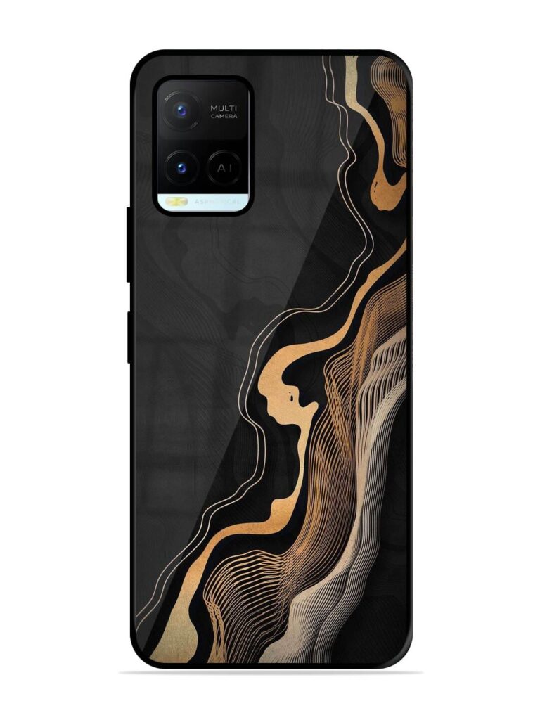 Abstract Art Glossy Metal TPU Phone Cover for Vivo Y21A Zapvi