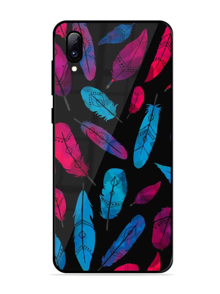 Feather Art Glossy Metal Phone Cover for Vivo Y97 Zapvi