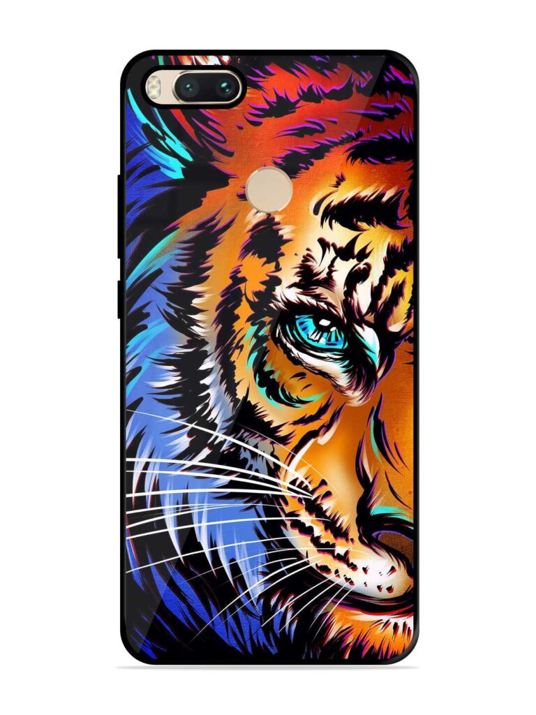 Colorful Lion Art Glossy Metal Phone Cover for Xiaomi Mi A1 Zapvi