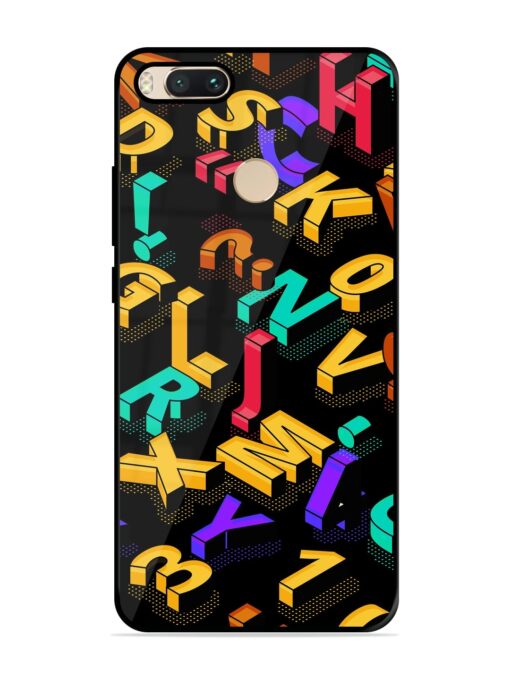 Seamless Pattern With Letters Glossy Metal Phone Cover for Xiaomi Mi A1 Zapvi