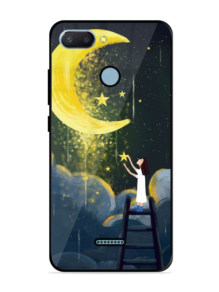 Moonlight Healing Night Illustration Glossy Metal TPU Phone Cover for Xiaomi Redmi 6 Zapvi