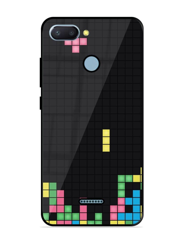 Square Game Glossy Metal TPU Phone Cover for Xiaomi Redmi 6 Zapvi