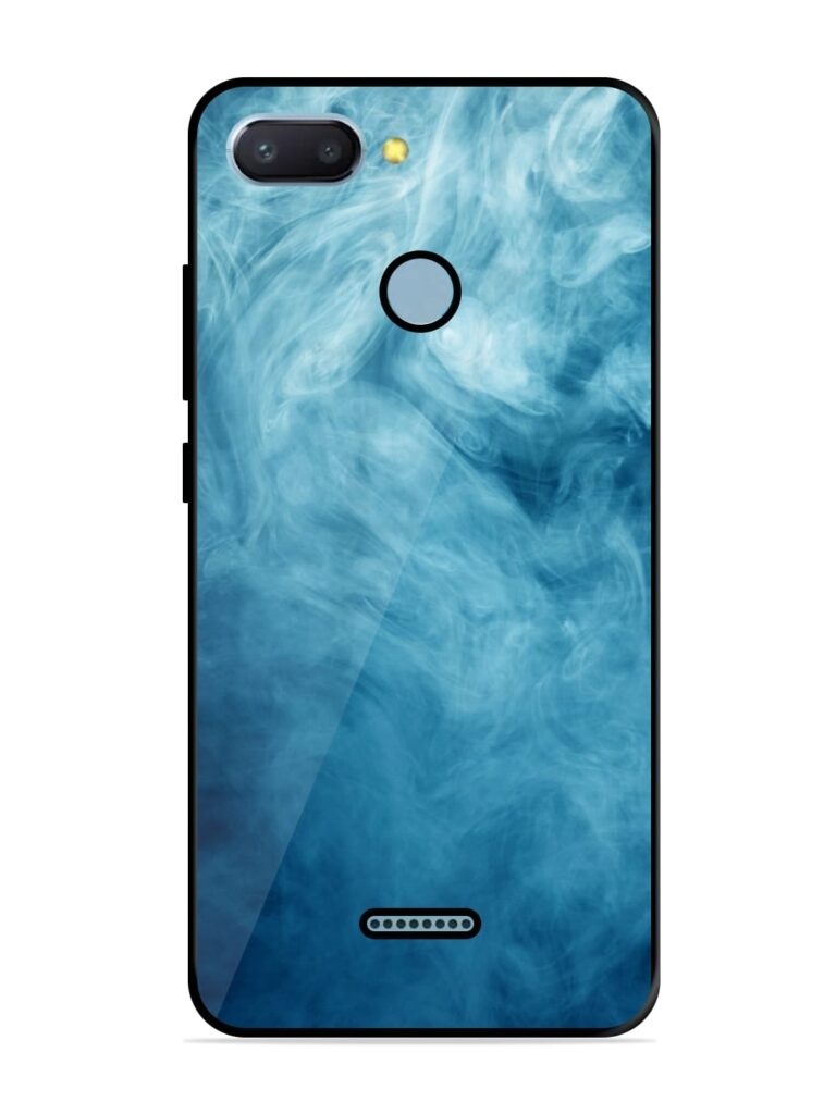 Blue Smoke Art Glossy Metal Phone Cover for Xiaomi Redmi 6 Zapvi