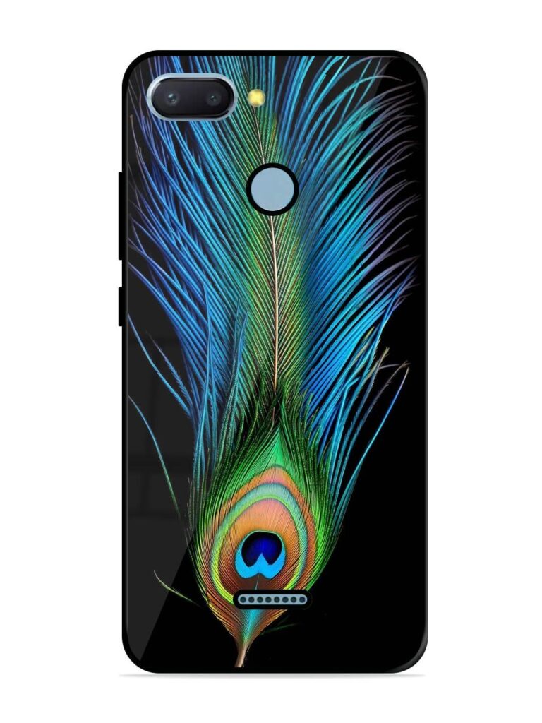 Peacock Feather Glossy Metal TPU Phone Cover for Xiaomi Redmi 6 Zapvi