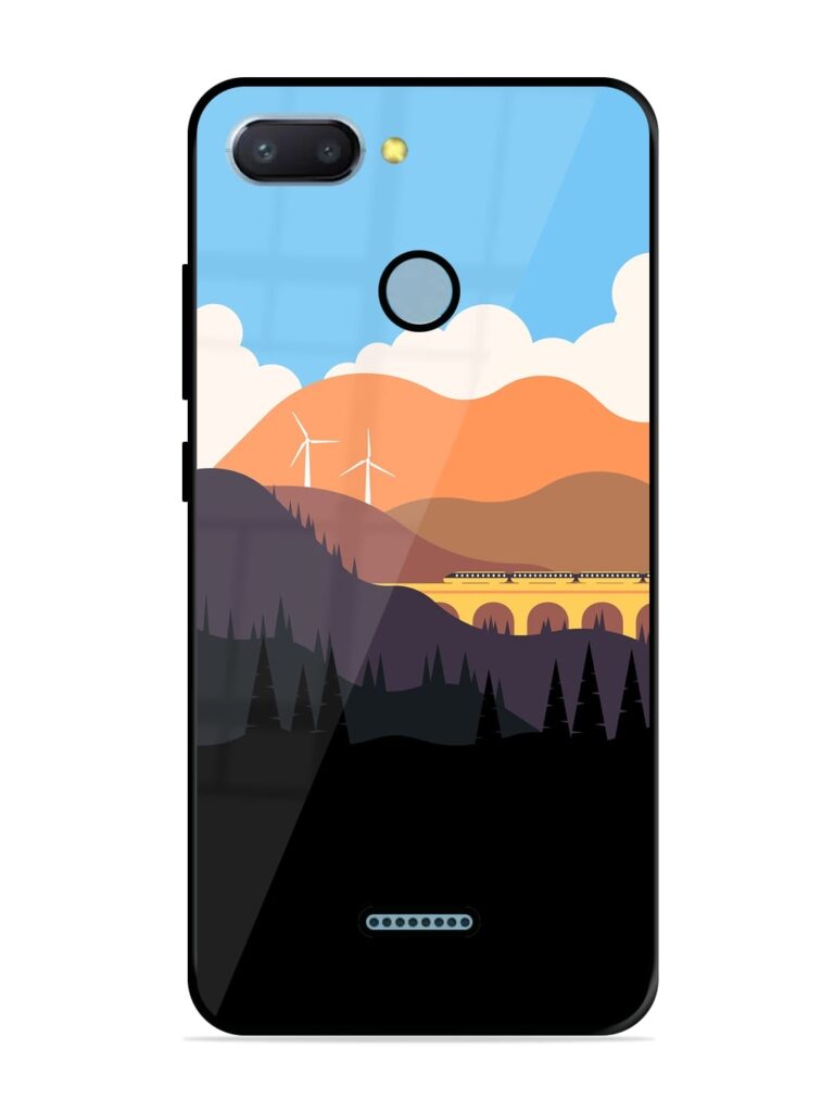 Minimal Mountain Vector Glossy Metal Phone Cover for Xiaomi Redmi 6 Zapvi