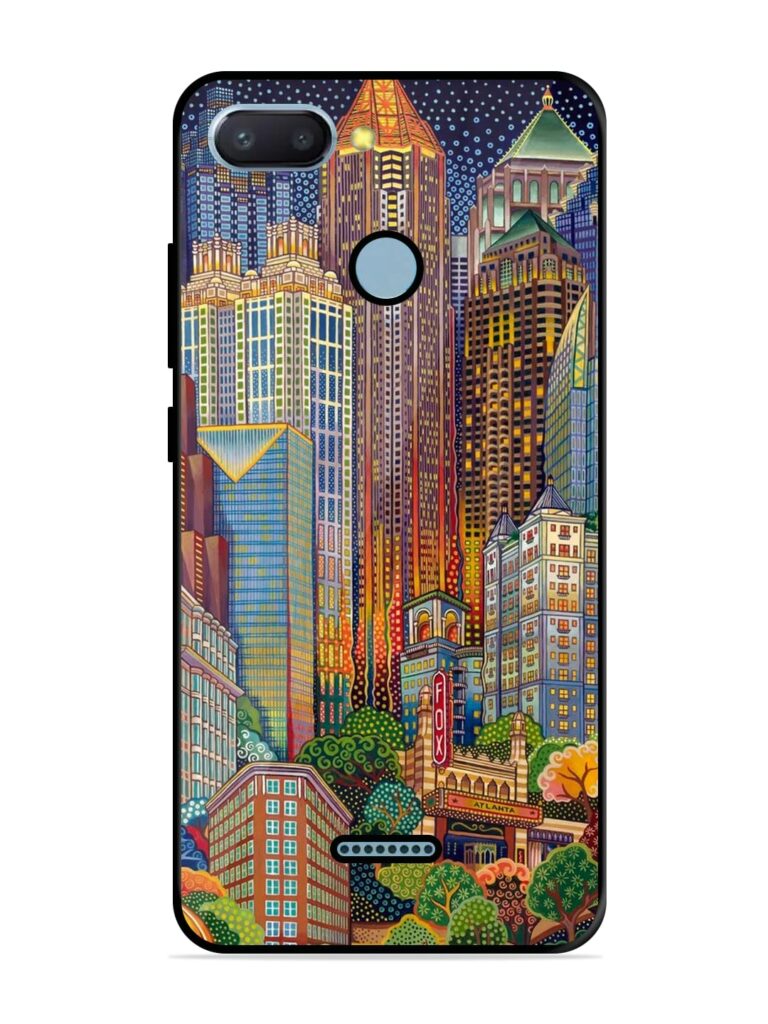 Cityscapes Art Glossy Metal Phone Cover for Xiaomi Redmi 6 Zapvi