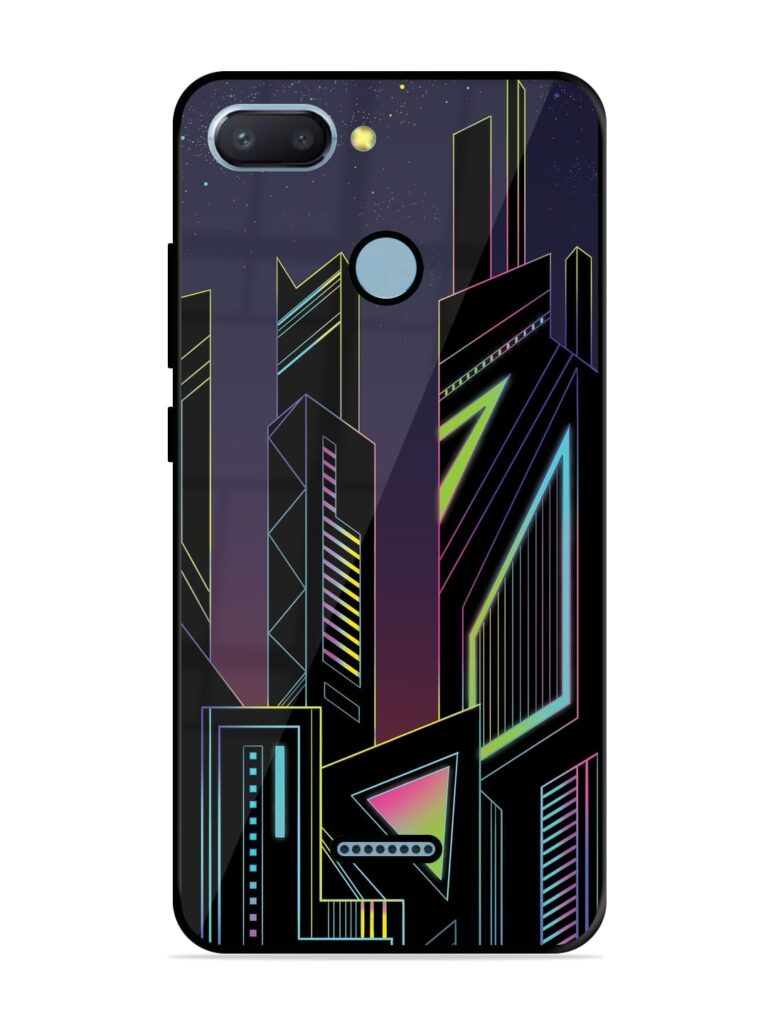 Neon Dreamscape Glossy Metal Phone Cover for Xiaomi Redmi 6 Zapvi