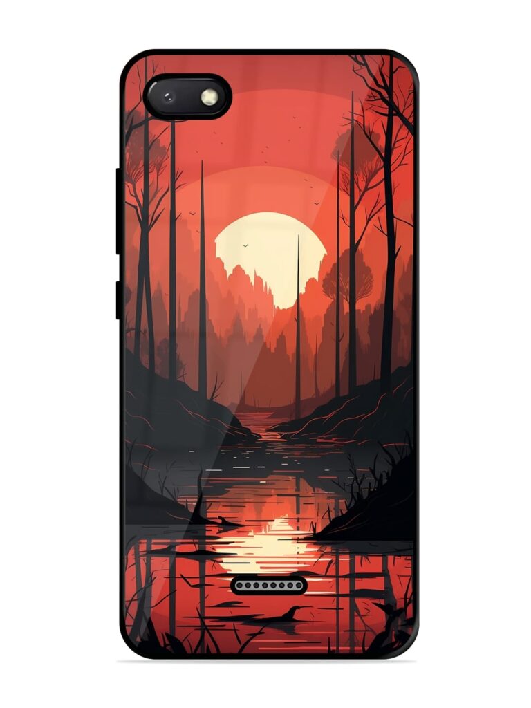 Natural Landscape Glossy Metal Phone Cover for Xiaomi Redmi 6A Zapvi