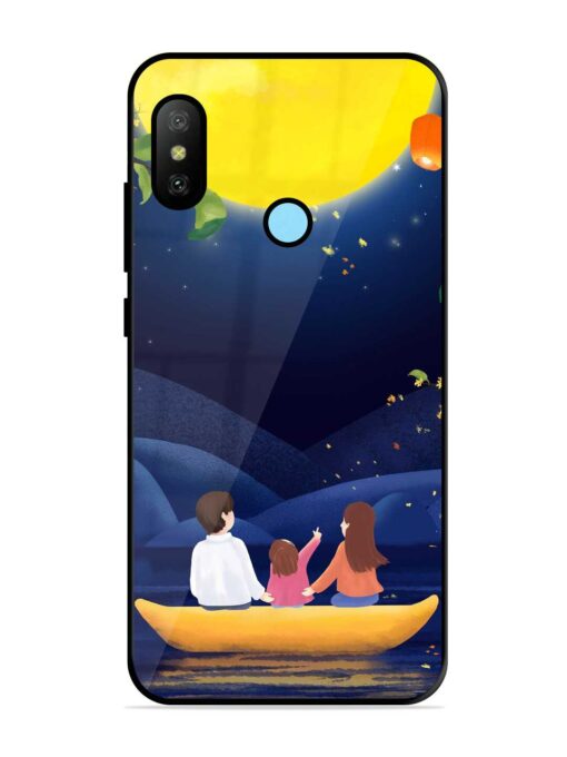 Happy Family And Beautiful View Glossy Metal Phone Cover for Xiaomi Redmi 6 Pro Zapvi