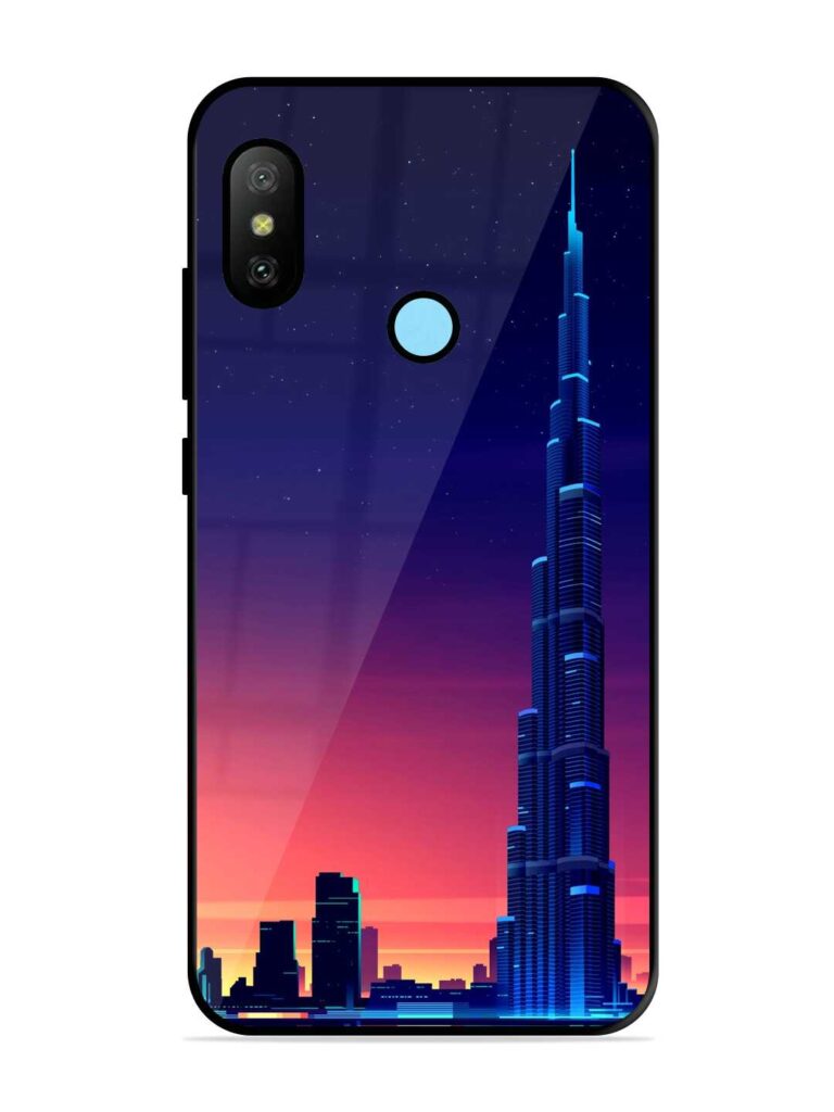 Burj Khalifa Abstract Glossy Metal Phone Cover for Xiaomi Redmi 6 Pro Zapvi