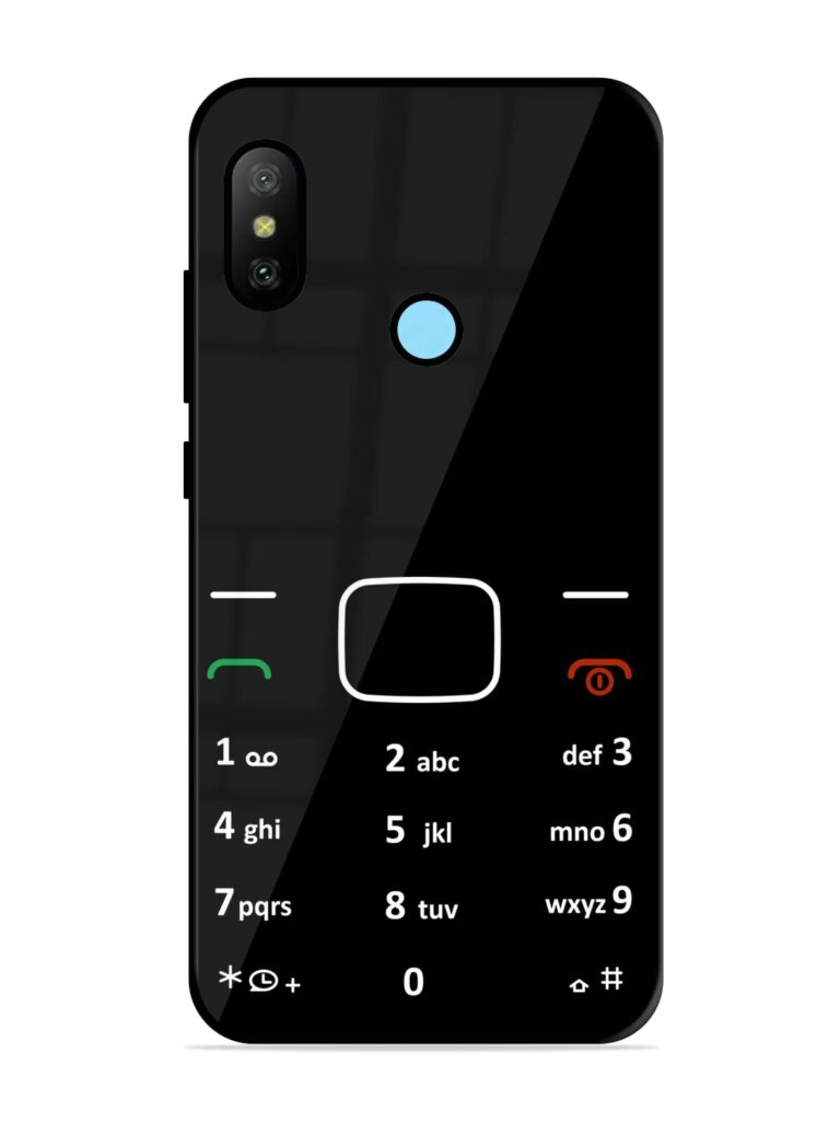 Retro Cellphone Bottons Glossy Metal Phone Cover for Xiaomi Redmi 6 Pro Zapvi