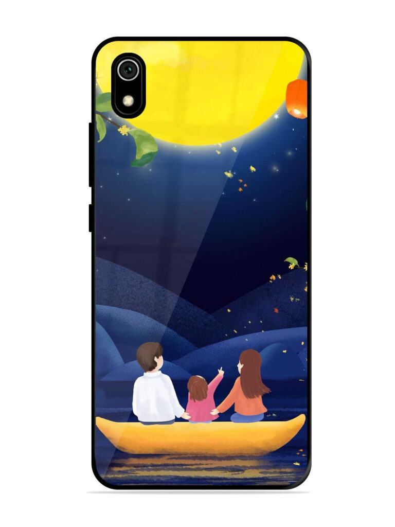 Happy Family And Beautiful View Glossy Metal Phone Cover for Xiaomi Redmi 7A Zapvi