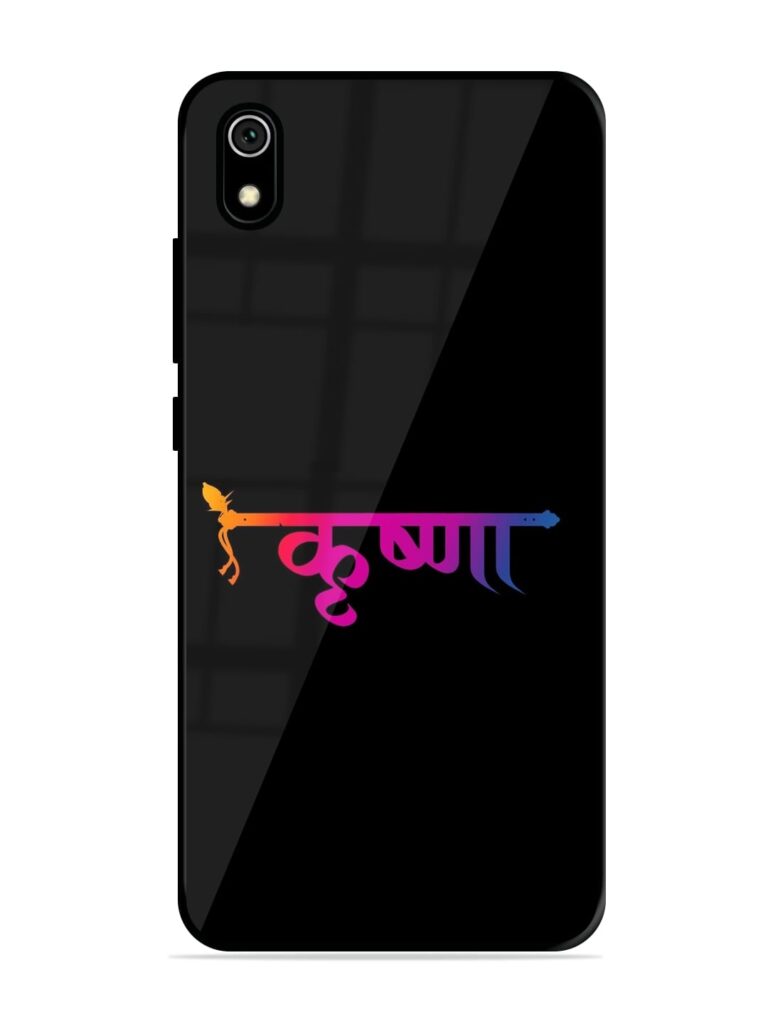 Krishna Typo Glossy Metal Phone Cover for Xiaomi Redmi 7A Zapvi