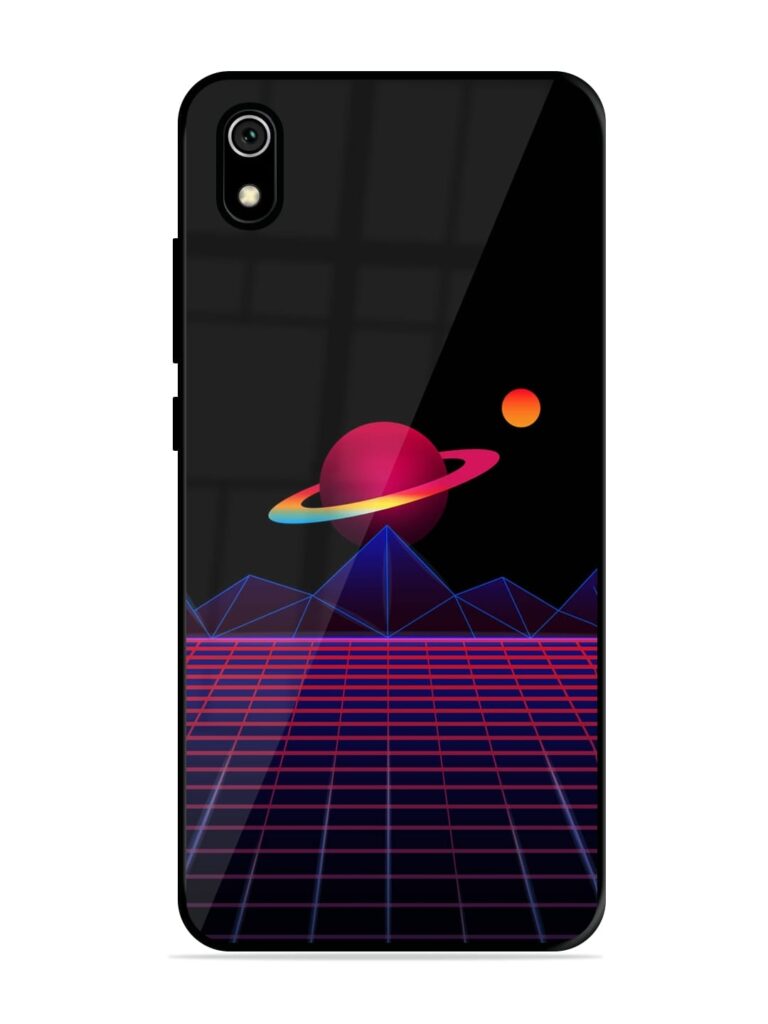 Wave Aesthetic Glossy Metal Phone Cover for Xiaomi Redmi 7A Zapvi