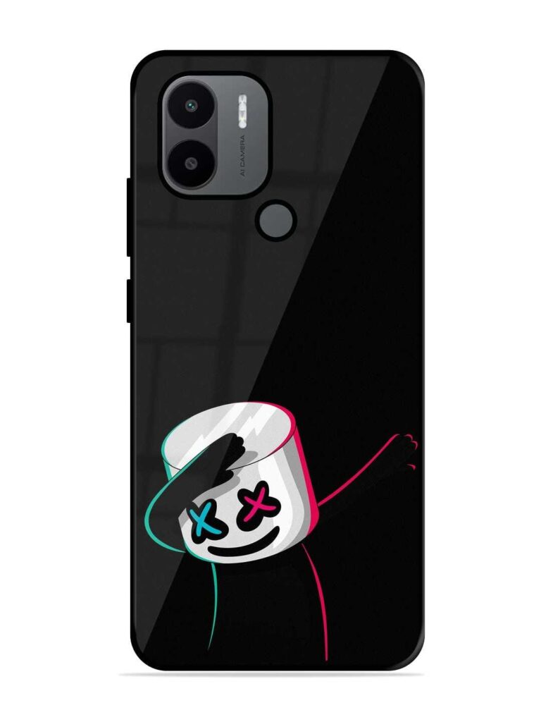 Black Marshmallow Glossy Metal Phone Cover for Xiaomi Redmi A2 Plus Zapvi