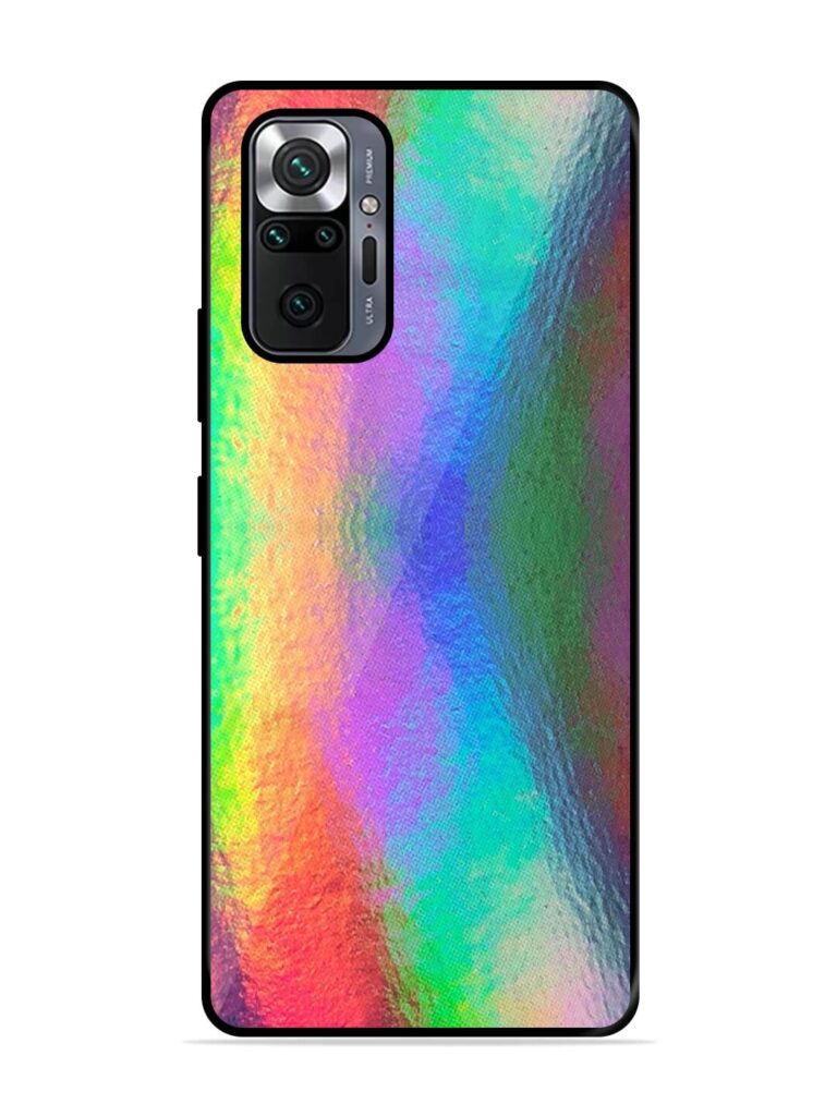 Colorful Holographic Background Glossy Metal TPU Phone Cover for Xiaomi Redmi Note 10 Pro Max Zapvi