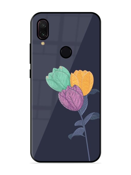 Flower Vector Glossy Metal Phone Cover for Xiaomi Redmi Y3 Zapvi