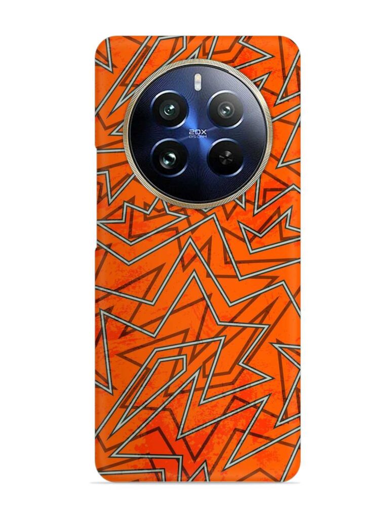 Abstract Orange Retro Snap Case for Realme 12 Pro (5G) Zapvi
