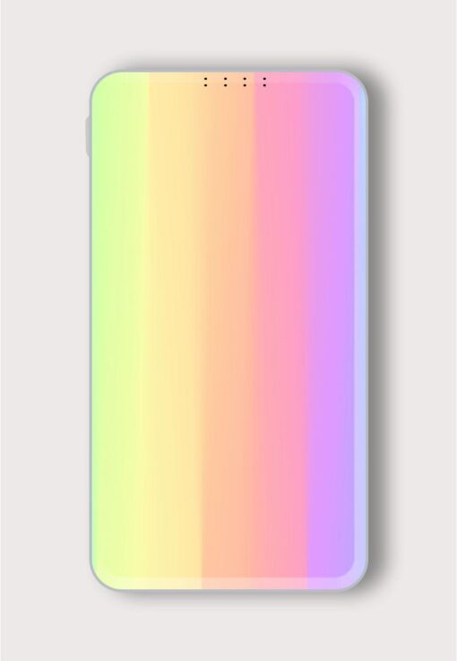 Rainbow Pastel Color Printed Designer 10000 mAh PowerBank Zapvi