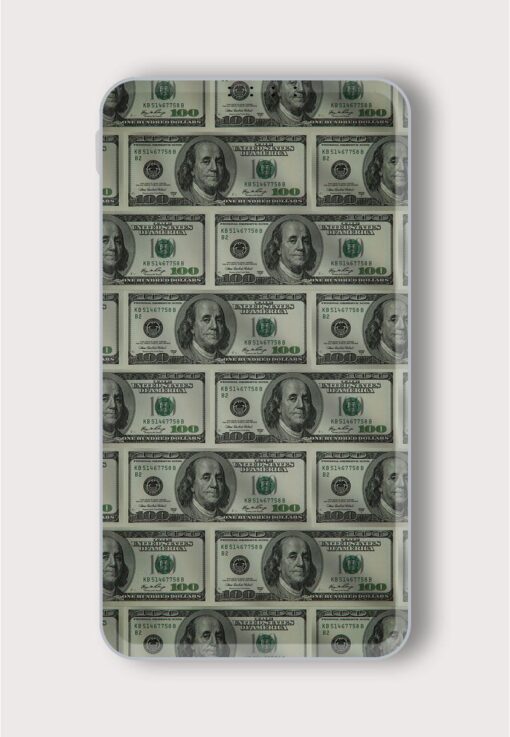 Seamless Dollars Printed Designer 10000 mAh PowerBank Zapvi