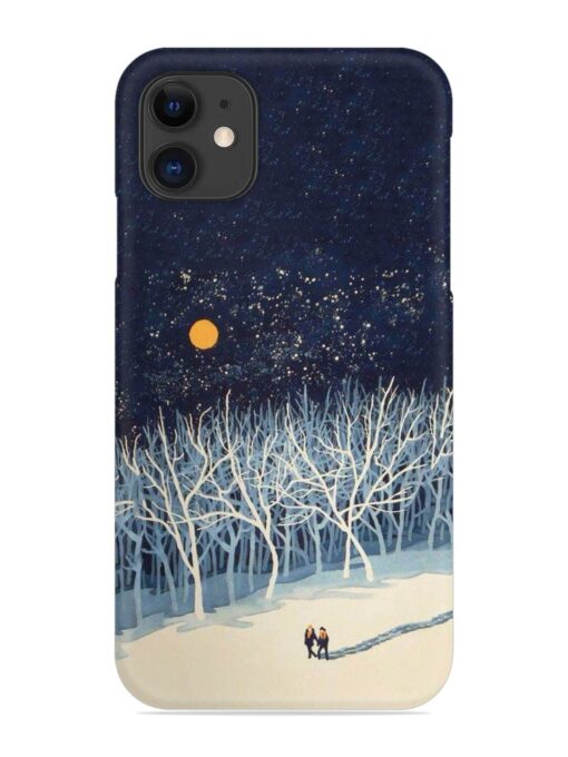 Full Moon Snowshoe Tour Snap Case for Apple Iphone 11 Zapvi