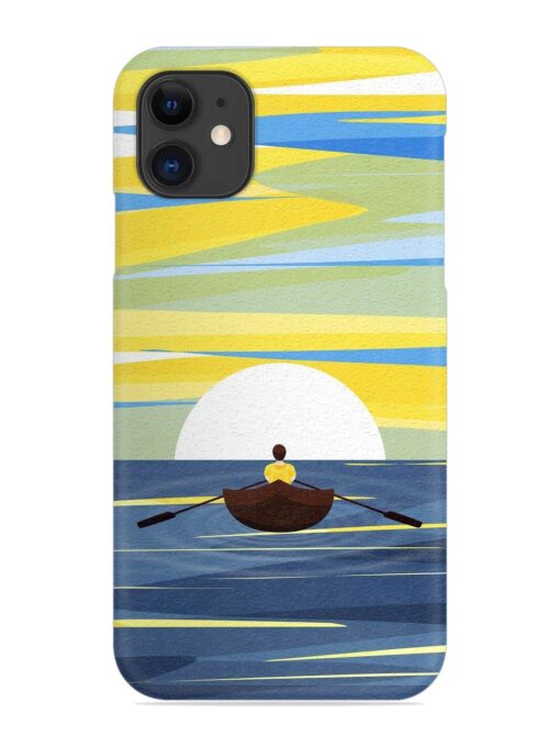 Rowing Person Ferry Paddle Snap Case for Apple Iphone 11 Zapvi