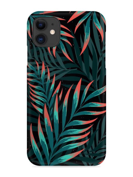 Green Leaf Art Snap Case for Apple Iphone 11 Zapvi