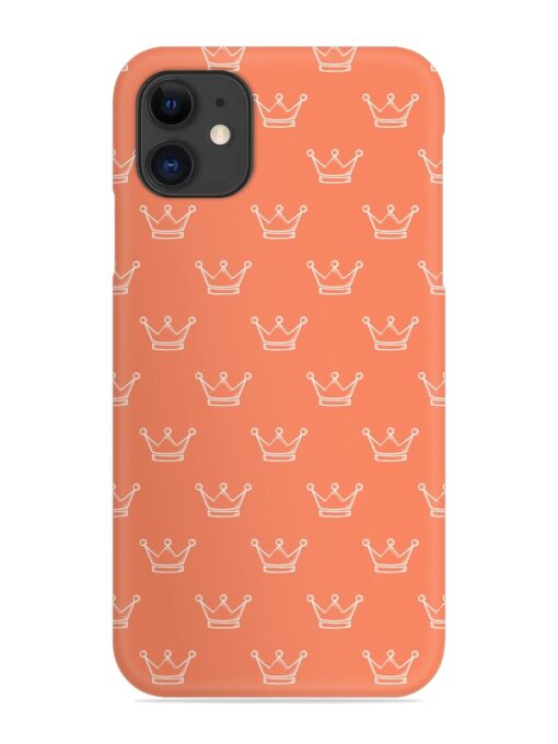 Hand Drawn Crown Snap Case for Apple Iphone 11 Zapvi