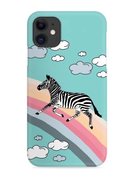 Running Zebra Snap Case for Apple Iphone 11 Zapvi
