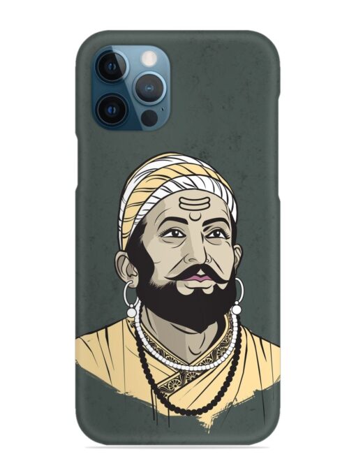 Shivaji Maharaj Vector Art Snap Case for Apple Iphone 12 Pro Zapvi
