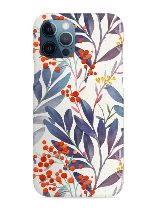 Seamless Floral Pattern Snap Case for Apple Iphone 12 Pro Zapvi