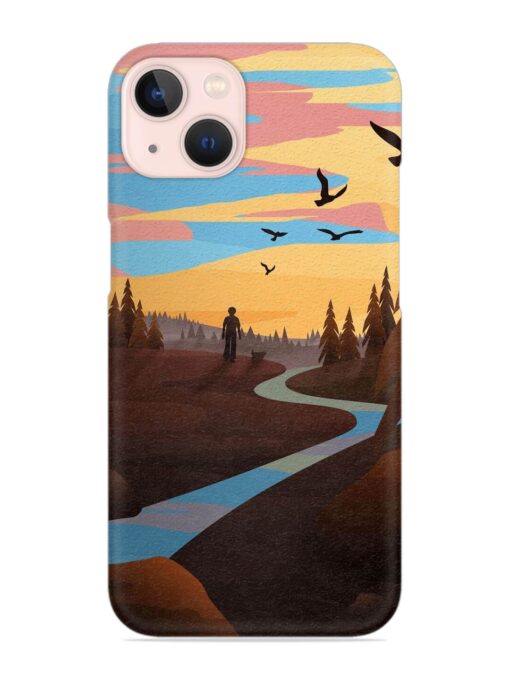 Natural Landscape Art Snap Case for Apple Iphone 13 Mini Zapvi
