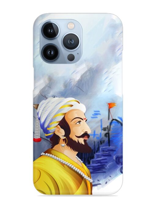 Shivaji Maharaj Color Paint Art Snap Case for Apple Iphone 13 Pro Zapvi