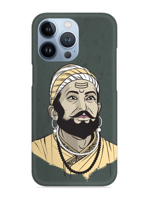 Shivaji Maharaj Vector Art Snap Case for Apple Iphone 13 Pro Zapvi