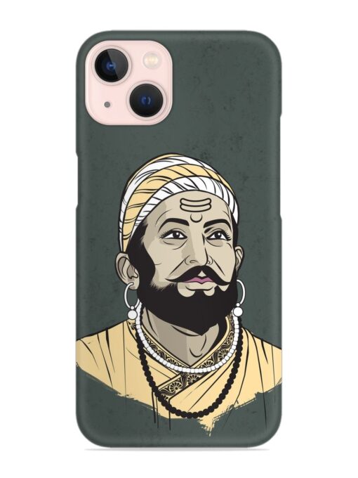 Shivaji Maharaj Vector Art Snap Case for Apple Iphone 14 Plus Zapvi