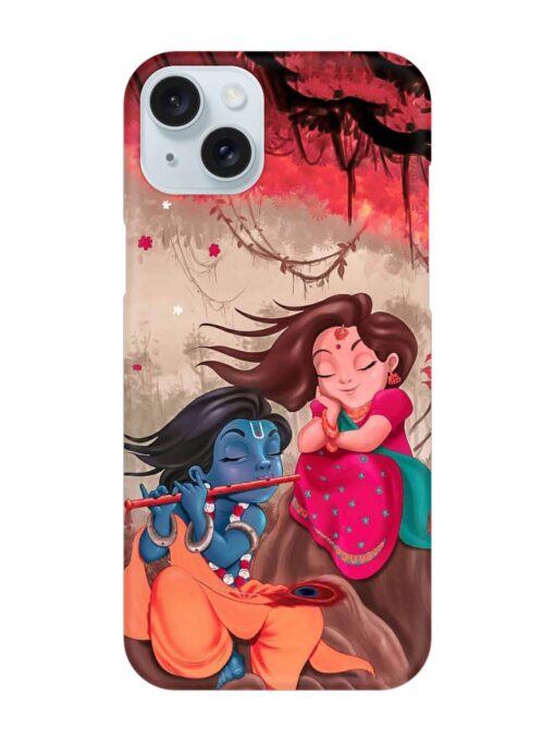 Radhe Krishna Water Art Snap Case for Apple Iphone 15 Plus Zapvi