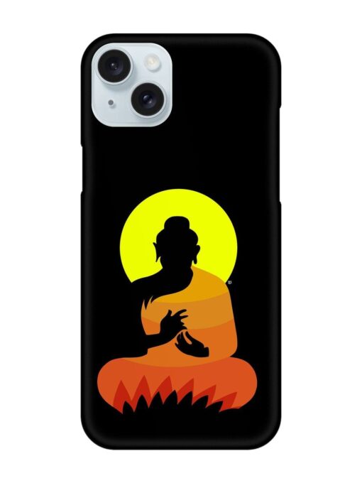 Buddha Art Black Snap Case for Apple Iphone 15 Plus Zapvi