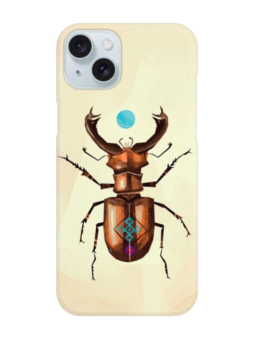 Stag Beetle Vector Snap Case for Apple Iphone 15 Plus Zapvi