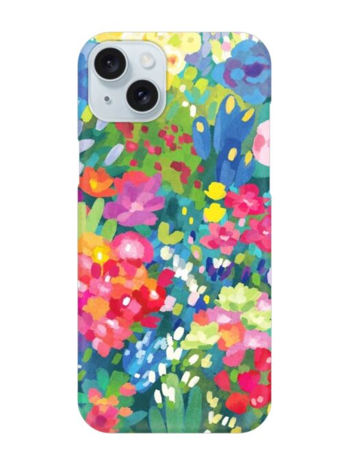 Watercolor Flower Art Snap Case for Apple Iphone 15 Plus Zapvi