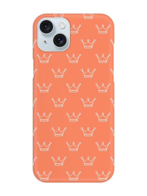 Hand Drawn Crown Snap Case for Apple Iphone 15 Plus Zapvi