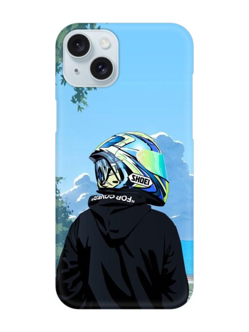 Rider With Helmet Snap Case for Apple Iphone 15 Plus Zapvi