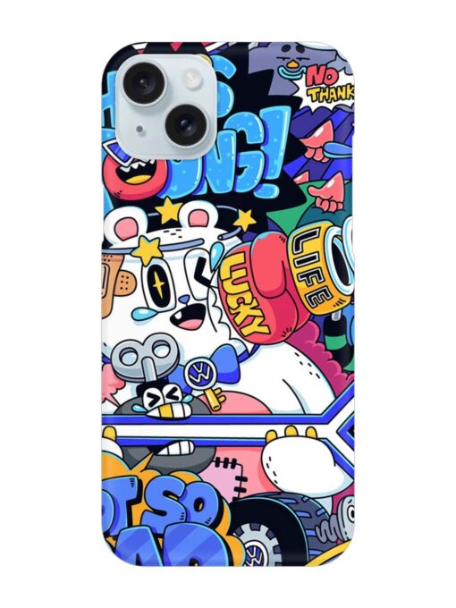 Universal Doodle Snap Case for Apple Iphone 15 Plus Zapvi