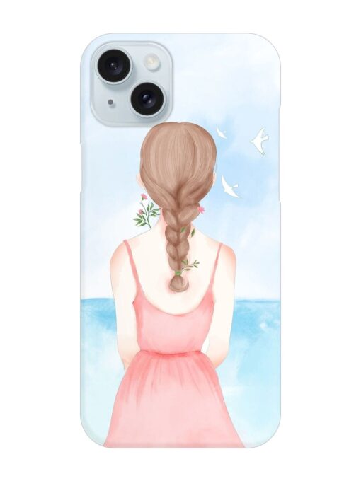 Watercolor Girl Vector Snap Case for Apple Iphone 15 Plus Zapvi