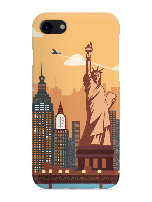 New York Statue Of Liberty Architectural Scenery Snap Case for Apple Iphone 7 Zapvi