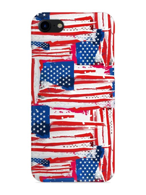 Usa Flag Seamless Snap Case for Apple Iphone 7 Zapvi