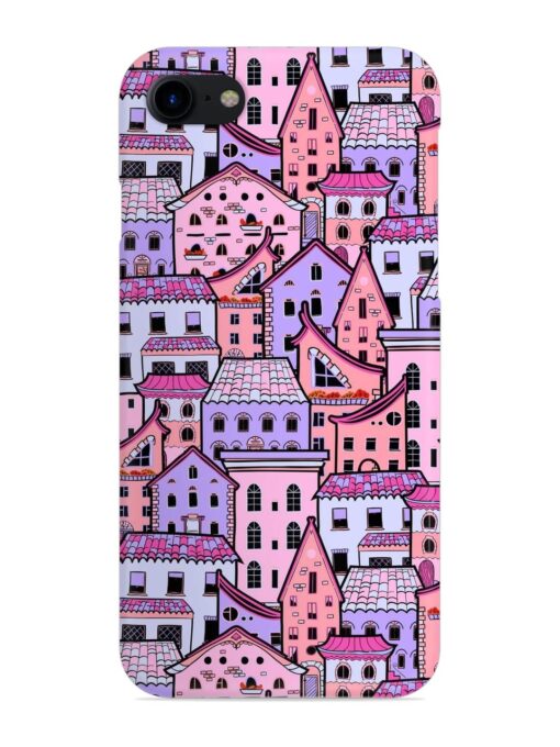 Seamless Pattern Houses Snap Case for Apple Iphone 7 Zapvi