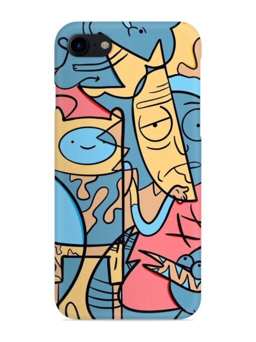 Silly Face Doodle Snap Case for Apple Iphone 7 Zapvi